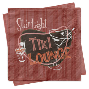 Starlight Tiki Lounge Mid Century Cocktail Napkins