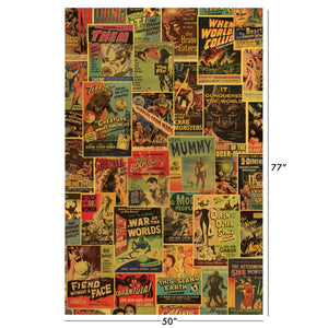 Vintage Drive-In Movies Throw Blanket