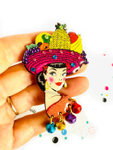 Load image into Gallery viewer, Mexican Betty Blue Eyes Brooch
