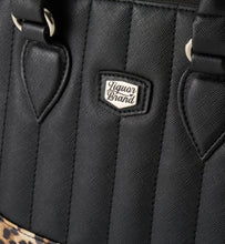 Load image into Gallery viewer, Liquorbrand&#39;s Lil&#39; Rocket Handbag Black &amp; Leopard Print
