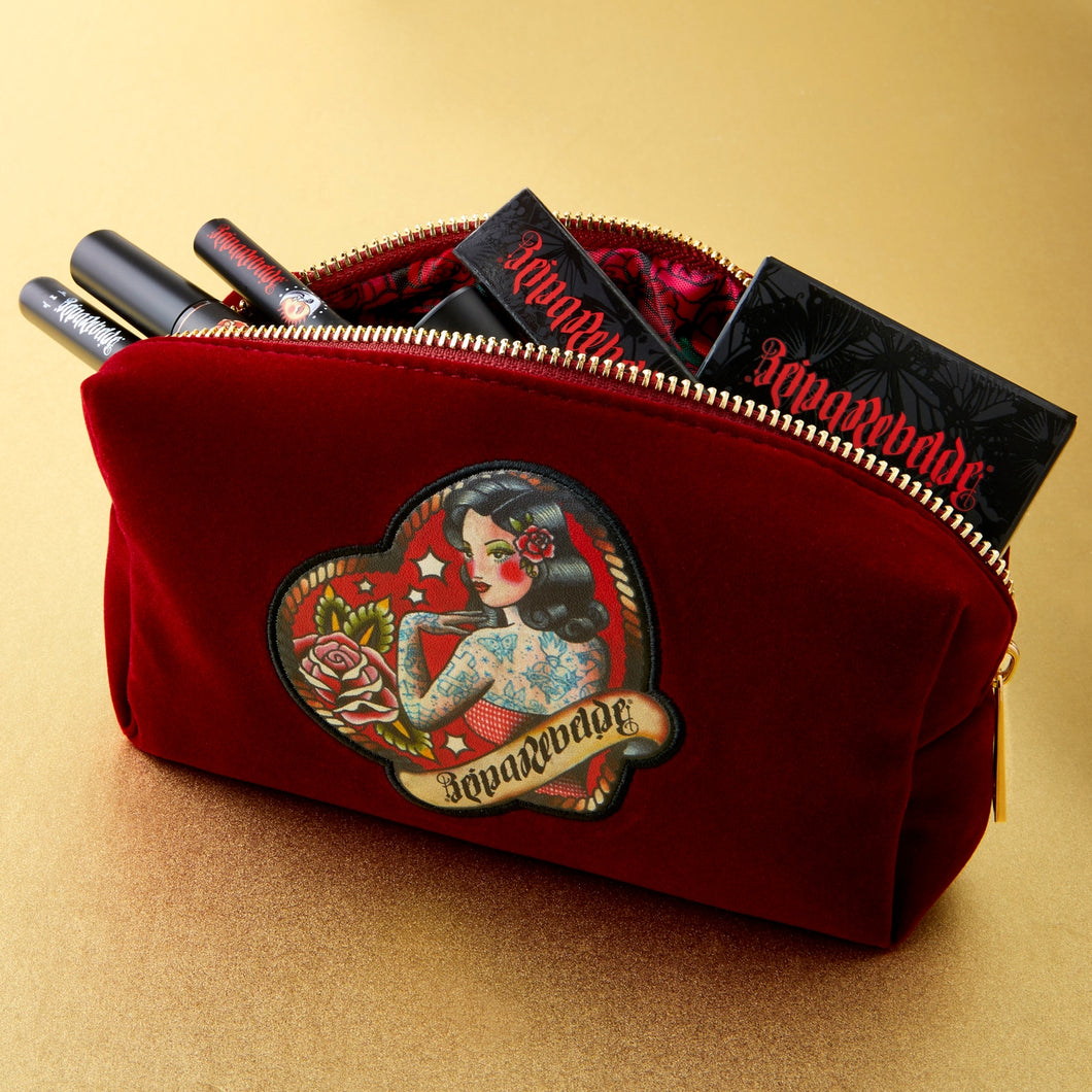 Reina Rebelde Red Signature Cosmetic Pouch