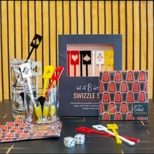 Load image into Gallery viewer, Black &amp; Red Retro Blocks Cocktail Napkins
