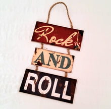 Load image into Gallery viewer, Rock And Roll Vintage Wooden Sign

