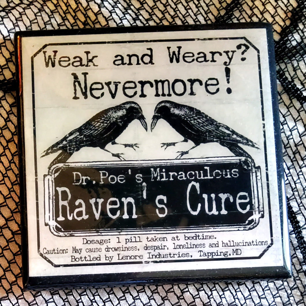 Dr Poe's Miraculous Raven's Cure Coaster