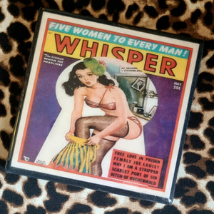 Whisper Pin Up Magazine Cover Coaster
