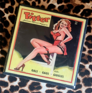 Titter Pin Up Magazine Cover Coaster