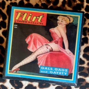 Flirt Pin Up Magazine Cover Coaster