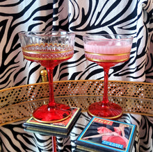 Load image into Gallery viewer, Scarlet Handmade Vintage Crystal Cocktail Coupe
