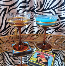 Load image into Gallery viewer, Brown Handmade Vintage Crystal Cocktail Coupe
