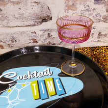 Load image into Gallery viewer, Pink Handmade Vintage Crystal Cocktail Coupe
