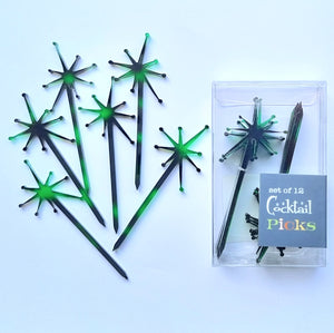 Green Tortoise Atomic Starburst Cocktail Picks