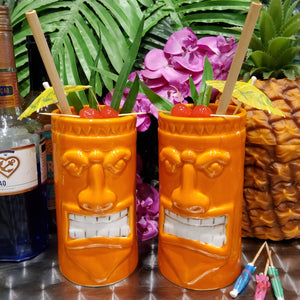 Orange Grin Tiki Mug