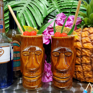 Brown Easter Island Tiki Mug