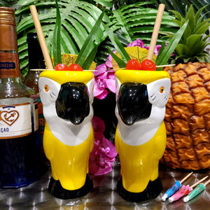 Yellow Parrot Tiki Mug