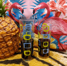 Load image into Gallery viewer, Midcentury Blue &amp; Green Atomic Style Zombie Tiki Cocktail Glass
