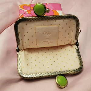 Green Tropical Fern Vintage Style Eyeglass Case