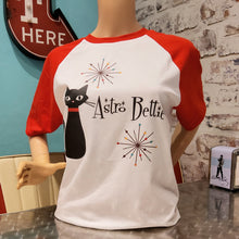 Load image into Gallery viewer, Astro Bettie Atomic Cat Unisex Raglan Tee
