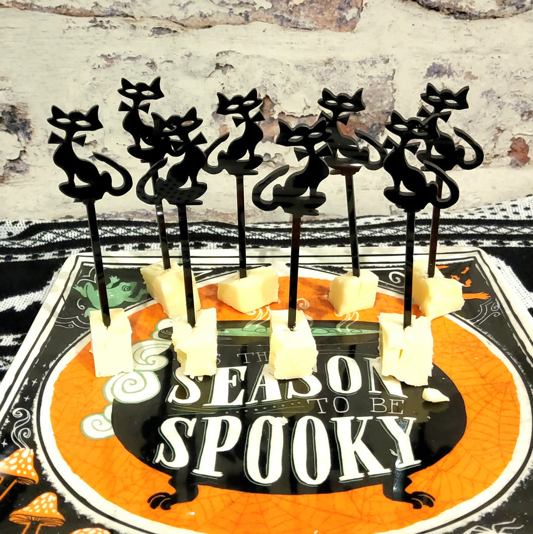 Vintage Black Cat Cocktail Picks