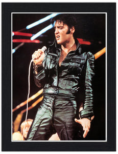 Elvis Comeback Black Leather 30x40 Unframed Art Print