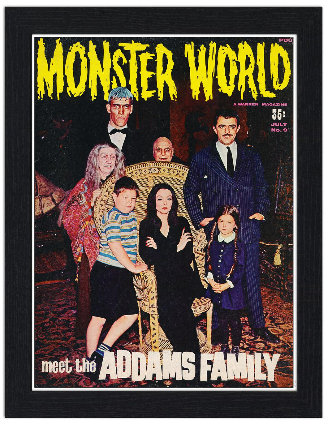 Monster World Magazine Cover The Addams Family 30x40 Unframed Art Print