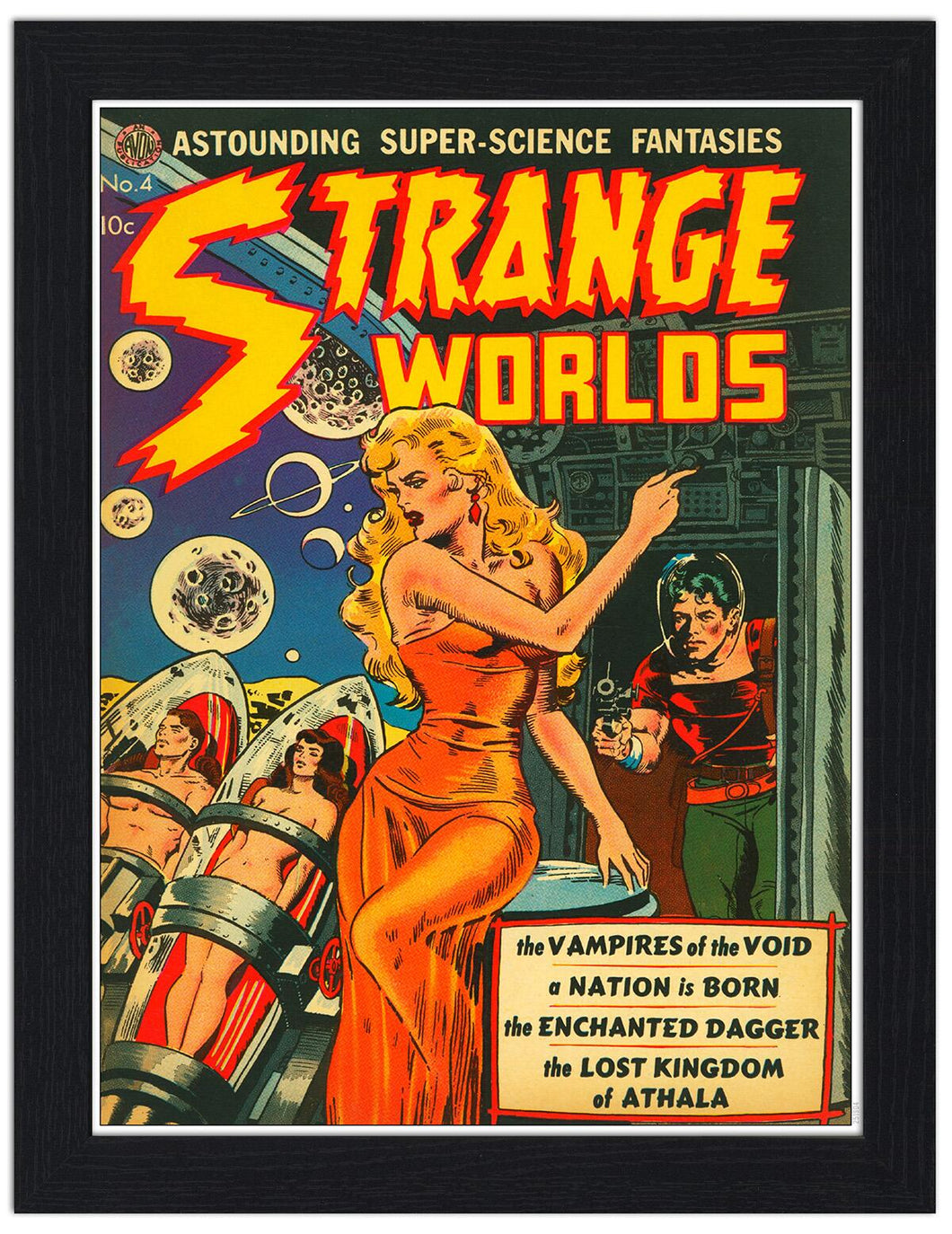 Strange Worlds Comic Cover 30x40 Unframed Art Print