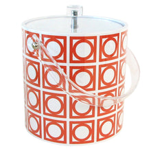 Load image into Gallery viewer, Mid Century Breeze Block Design Ice Bucket Orange
