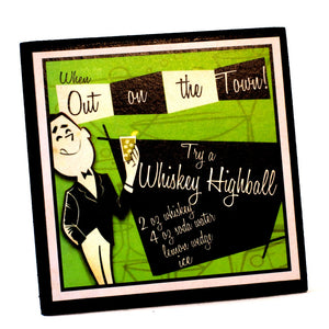 Whisky Highball Cocktail Coaster