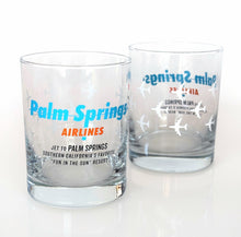 Load image into Gallery viewer, Palm Springs Airlines old Fashioned Rocks Cocktail Glass
