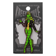Load image into Gallery viewer, She Creature In Leather Jacket Enamel Pin
