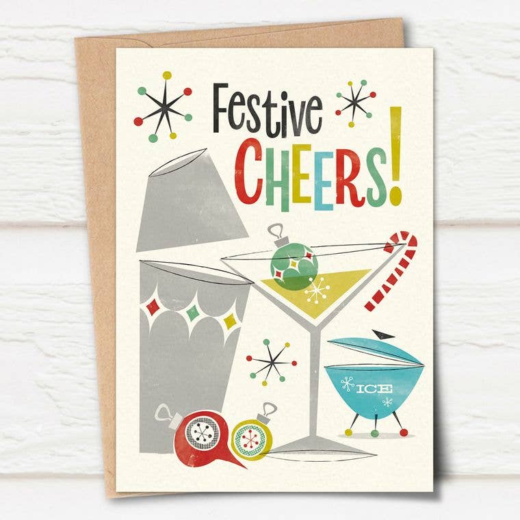 Festive Cheers Christmas Greetings Card