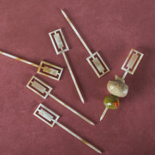 Load image into Gallery viewer, Mid Century Style Ivory Marble Cocktail &amp; Appetiser Picks
