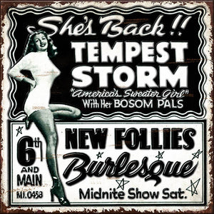 New Follies Burlesque Large 3D Vintage Metal Sign