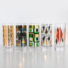 Load image into Gallery viewer, Mid Century Tiki Style Collins Highball Cocktail Glass
