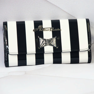 Astro Bettie Black & White Striped Wallet