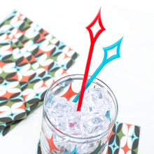 Load image into Gallery viewer, Mid Century Starlight Diamond Swizzle Stix
