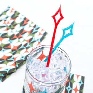 Mid Century Starlight Diamond Swizzle Stix