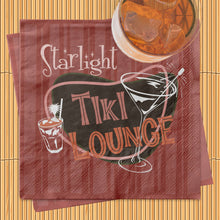 Load image into Gallery viewer, Starlight Tiki Lounge Mid Century Cocktail Napkins
