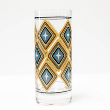 Load image into Gallery viewer, Mid Century Diamond Collins Highball Cocktail Glass
