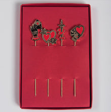 Load image into Gallery viewer, Vintage Heart Tattoo Cocktail Picks
