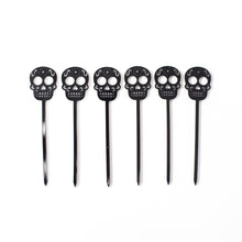 Load image into Gallery viewer, Black Candy Skull Cocktail Picks
