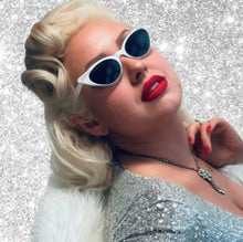 Load image into Gallery viewer, Retropeepers Betty Cat Eye Sunglasses White
