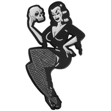 Load image into Gallery viewer, Vampira With Skull Enamel Pin
