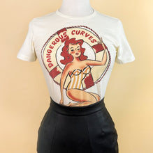 Load image into Gallery viewer, Mischief Made Dangerous Curves Ladies Tee Ivory
