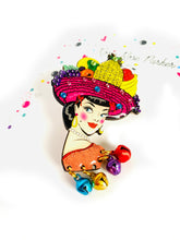 Load image into Gallery viewer, Mexican Betty Blue Eyes Brooch

