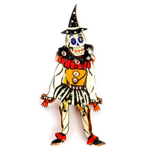 Load image into Gallery viewer, Mr Skeleton Brooch With Dangle Legs
