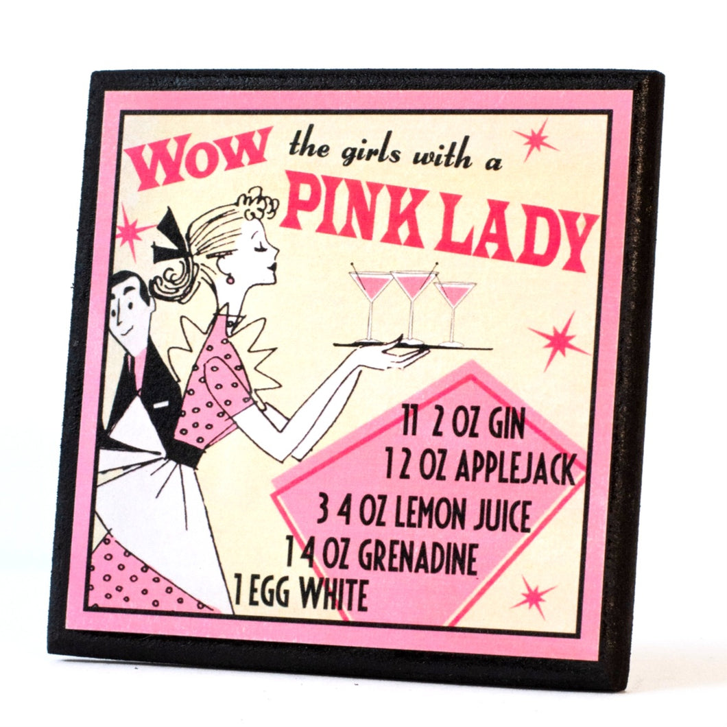 Pink Lady Cocktail Coaster