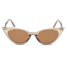 Load image into Gallery viewer, Retropeepers Betty Cat Eye Sunglasses Crystal Taupe
