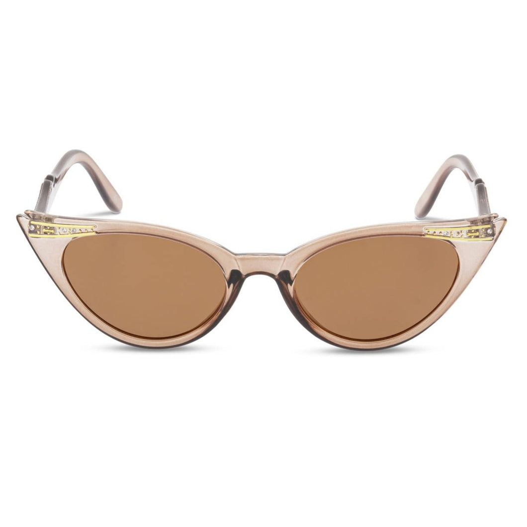 Retropeepers Betty Cat Eye Sunglasses Crystal Taupe