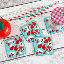 Load image into Gallery viewer, Inkabilly Atomic Boomerang Coaster Set
