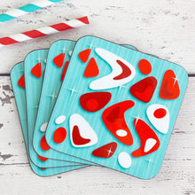 Load image into Gallery viewer, Inkabilly Atomic Boomerang Coaster Set
